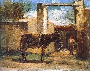 Camille Pissarro, Farm before the donkey